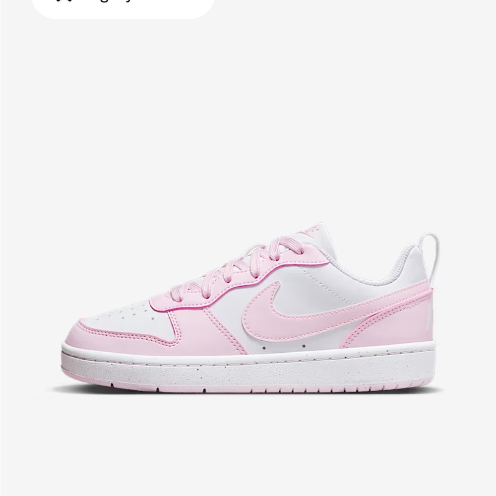 Nike Pink and White Low-Top Sneakers